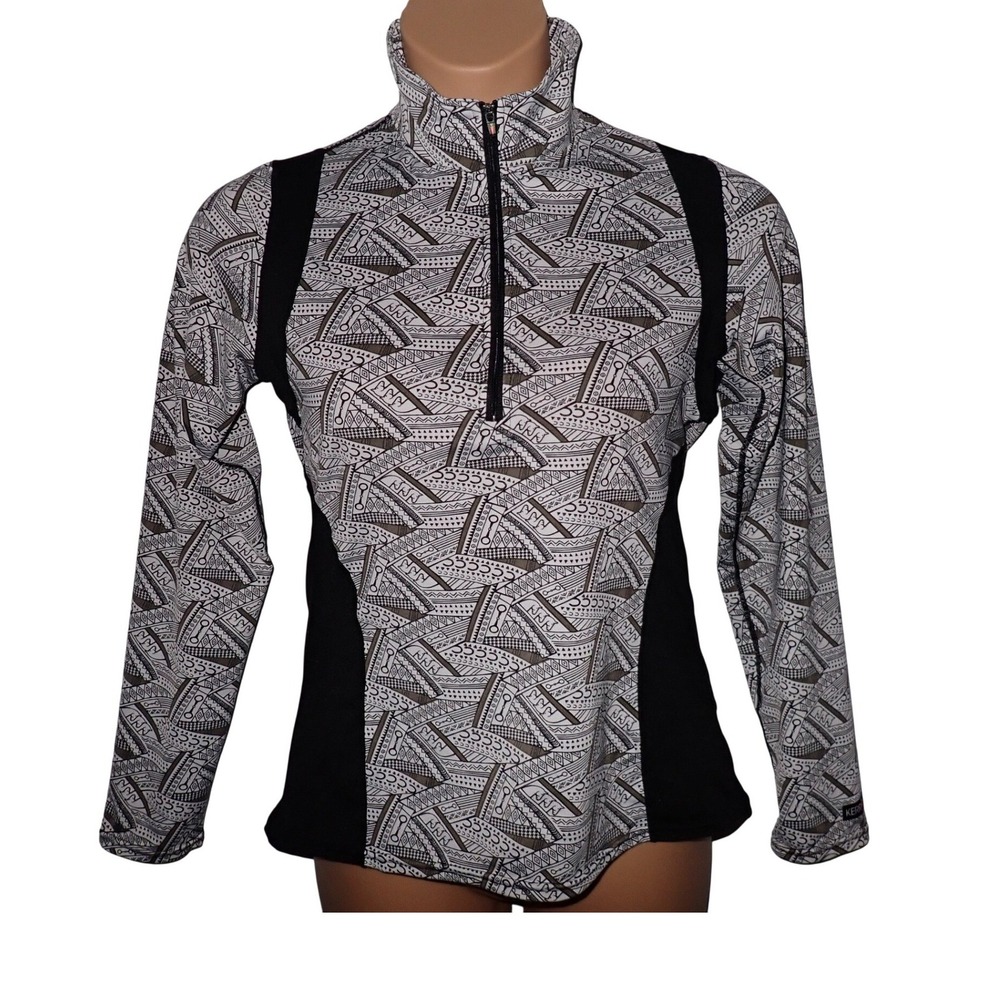 Kerrits Women's Bit By Bit Quarter Zip Equestrian Riding Top Size M Long Sleeve